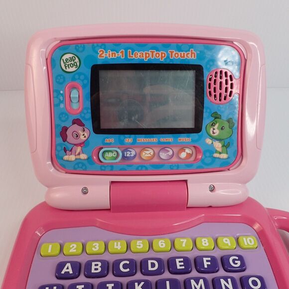LeapFrog 2 in 1 LeapTop Touch & Laugh & Learn Pink LIL' GAMER Lot of 2 Toys - Picture 14 of 15